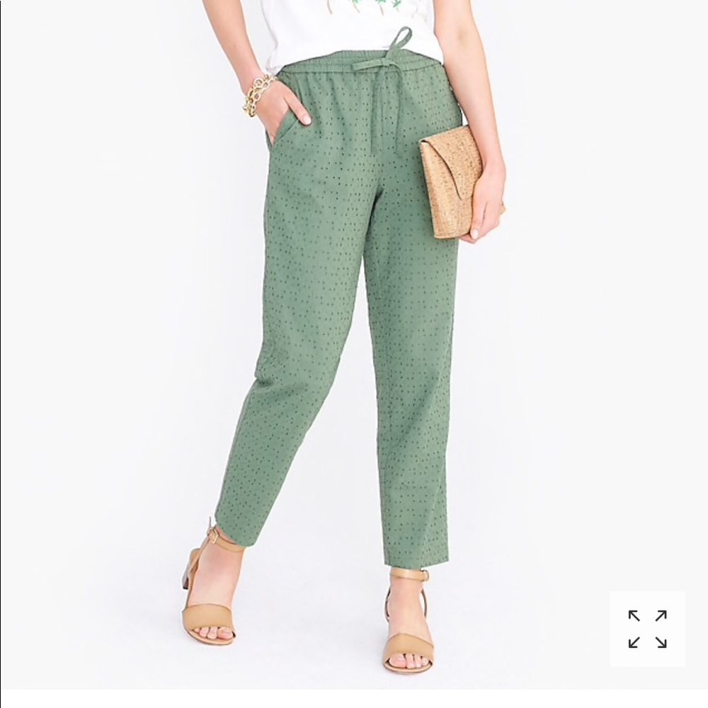 NWT J. Crew Factory Eyelet Drawstring Pant Medium